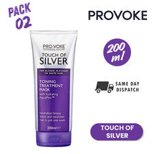 Mascarilla de tratamiento capilar Provoke Touch of Silver AquaPlex púrpura 200 ml - 2 tubos