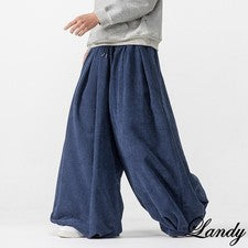 Hombres Sueltos Chinos Retro Pana Harén Pantalones Rectos Pierna Ancha Pantalones Japoneses