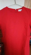 Nuevo vestido rojo diseño europeo con bolsillo mujer uniforme de trabajo