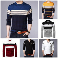 Camisa De Manga Larga Moda Casual Primavera Otoño Camiseta Estampada Para Hombre