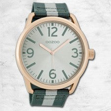 Oozoo Reloj De Pulsera Para Hombre Timepieces Analógico De Cuero Verde UOC7052A