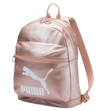 Puma Prime Metálico Melocotón Beige Mujer Niñas Moda Bolso Mochila Pequeño * NUEVO