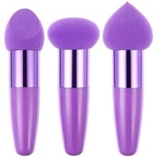Juego de 3 bolígrafos de belleza soplo de polvo para maquillaje mezcla esponja cepillo esponjas