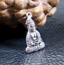 Colgante de Buda Meditante de Plata de Ley 925 Sólida - Joyería de Yoga Meditación