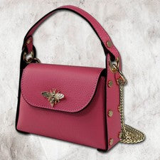 Toscanto Damen Umhängetasche Leder Tasche coralle rosa OTT817UE