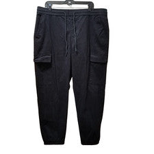 Pantalones de chándal cargo Forever 21 con cordón para hombre 2XL XXL negros elásticos