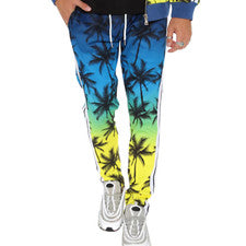 Pantalón de chándal de moda Nova Rico - Combo azul - Palmeras - Nova Hombres FN7031PALMSJ NUEVO CON ETIQUETAS
