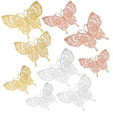 Calcomanía de pared creativa 3D para decoración de pared de mariposas 36 un.