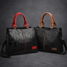 Bolso de mano de cuero bandolera de hombro grande de diseñador de lujo para mujer