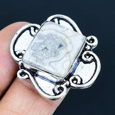 Anillo de joyería de plata esterlina 925 hecho a mano con piedras preciosas...