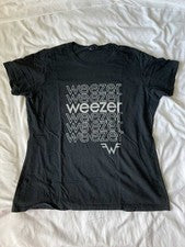 Camisa Negra Estilo Vintage Weezer Band Logo Unisex Concierto S-5XL R366