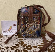 Cartera Bandolera Sakroots OWL Para Mujer Muñequera Bolso sin asas Cartera para Tarjetas de Crédito Nueva sin Etiquetas