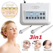 3 en 1 Ultrasonido Cara Ojos Piel Masaje Terapia Dispositivo Antiarrugas Antienvejecimiento
