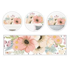 Pegatina de PVC para decoración de pared para sala de estar pegatinas decorativas con racimo de flores
