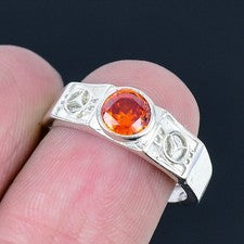 Anillo de joyería de plata esterlina 925 hecho a mano de piedras preciosas...