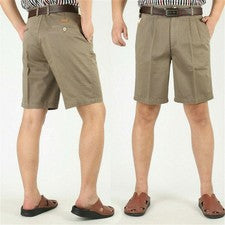 Pantalones Cortos Carga Para Hombre Algodón Medio Pantalones Estilo Clásico Ropa de Trabajo Pantalones Informales