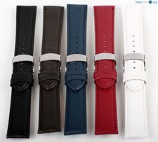 Relojes correa de cuero liso LX-200 correa de cuero con cierre desplegable muchos colores