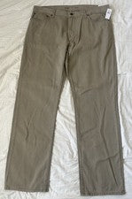 Pantalones rectos Old Navy para hombre 38x32 caqui algodón elástico ropa de trabajo informal nuevos con etiquetas