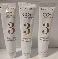Lote de 3 acondicionadores revitalizantes Clairol CC+ Colorseal 3 1,86 oz + Garnier