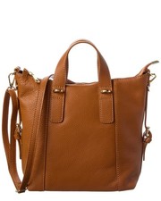 Bolso italiano de cuero con asa superior para mujer marrón