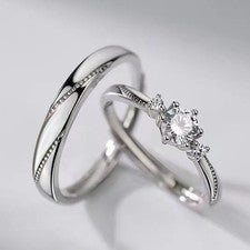 Anillo ajustable de plata esterlina 925 con piedra de cristal para mujeres niñas joyas regalo Reino Unido