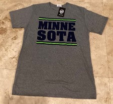 Where I'm From Minnesota Camiseta Para Hombre M Gris Informal Manga Corta Gráfico Crew