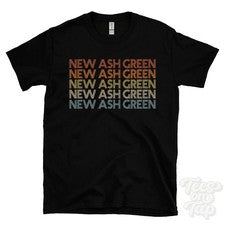 NUEVA CAMISETA ESTILO RETRO REPETIDO VERDE CENIZA para hombre y mujer Reino Unido top name regalo