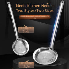 Cuchara larga para mango cocina skimmer acero inoxidable 316 con resistente al calor para