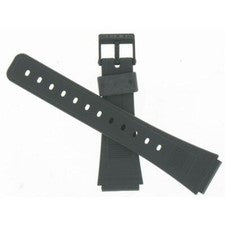 Correa de reloj Casio para hombre 23,5/19 mm resina negra 70603451