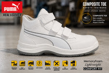 BOTINES DE TRABAJO DE SENDERISMO AEROPUERTO PUNTERA COMPUESTA DE SEGURIDAD DE CUERO PUMA PARA HOMBRES TALLA
