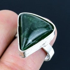Anillo de joyería de plata esterlina 925 hecho a mano de piedras preciosas...