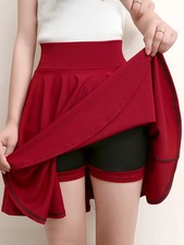 2023 Verano Moda Pantalones Cortos Faldas Mujer Escuela Estilo Coreano Rojo Negro Mini Ae