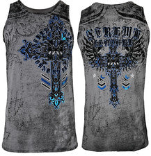 Camiseta sin mangas para hombre Xtreme Couture By Affliction IronWork S-3XL
