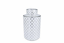 Tarro decorativo estilo barroco plateado elegante decoración del hogar aprox 36 cm