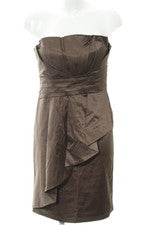 Vestido bustier mujer vestido de verano plisado gris marrón talla 38 elegante