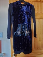 Speedway Mujer Suéter-Vestido Con Capucha, Talla M, Hecho en Europa