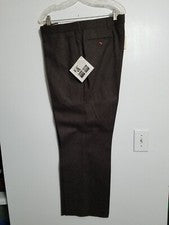 Pantalones Reed St James Hombres Marrón Lana Virgen Talla 42 NUEVO