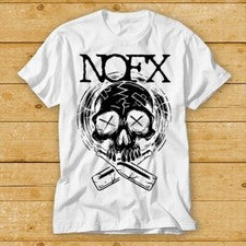 Camiseta NOFX Skull Beer Music Band Never Trust A Hippie 2454