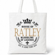 Bolso Shopper Casa Of Algodón Apellido Familiar RATLEY