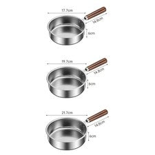 Elegante sartén de acero inoxidable para cocinar Essentials en tamaño compacto