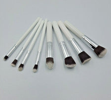 Juego de 8 brochas de maquillaje base colorete facial sombra de ojos belleza