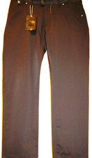 Pantalones informales de algodón negros brillantes exclusivos de Mondo para hombre talla 36