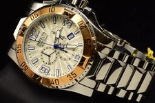 RARO Reloj Invicta Para Hombre Reserva Excursión Suizo Cronógrafo Cuarzo Acero