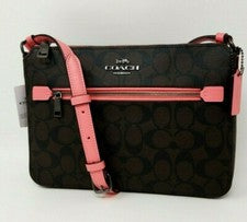 🌟🌷 Bolso Bandolera Coach Gallery en Sig Marrón y Rosa Limonada *AUTÉNTICO*