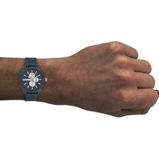 Oozoo Reloj Pulsera Hombre Relojes C11018 Análogo Metal Mesh Azul