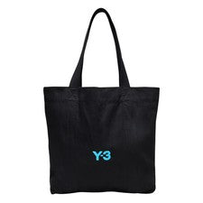 Nuevo Bolso de Hombro Adidas Y-3 Yohji Yamamoto Negro Cian Suave Algodón Lona