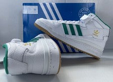 Adidas Forum Mid Entrenadores Blanco/Verde/Dorado Goma Talla UK9/US9.5/EU43 1/3