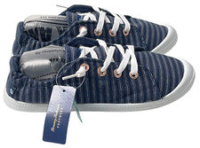 Tommy Bahama Tenis/Zapatos Sin Corbata - NUEVO Mujer 7.5 Azul Marino/Rayas - #44647-E5