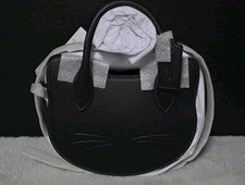 Bolso Coach Kitty Cat de cuero curtido negro - Nuevo con etiquetas