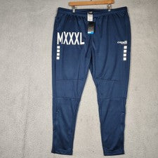 Pantalones de Entrenamiento Capelli Sport Uptown Para Hombres 3XL Azul Blanco Pierna Ajustada Tobillo Cremallera Nuevos 